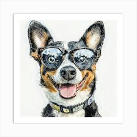 Corgi Canvas Print Art Print