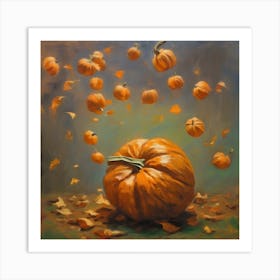 Falling for Pumpkins  Art Print