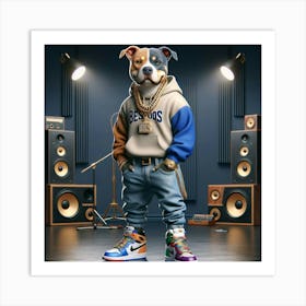 Rap Dog Art Print