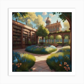 Library Garden Art Print