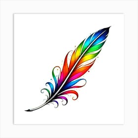 Feather Tattoo 17 Art Print