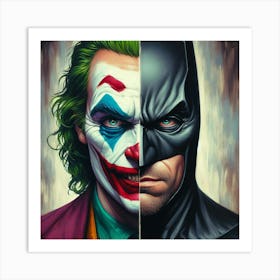 Joker And Batman 2 Art Print