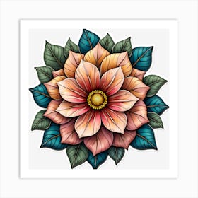 Flower Tattoo Art Print