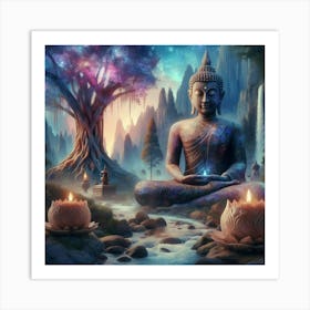 Buddha In The Forest Art Print