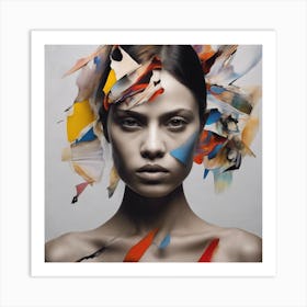 Abstract Portrait Of A Woman Art Print