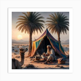 Desert Sunrise Serenity Art Print