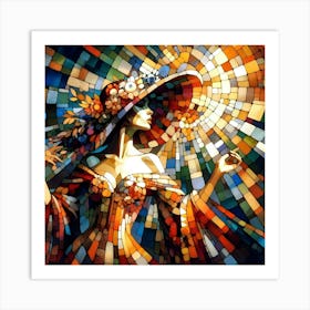 Stained Glass Painting Art Print