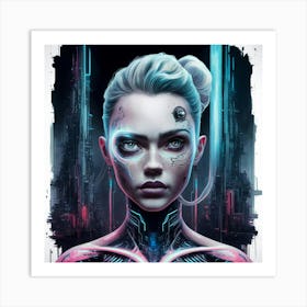 Cybernetic Girl Art Print