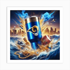 LA Rams Tumbler 1 Art Print