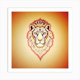 Lion Head 7 Art Print