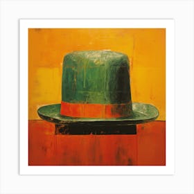 Green hat Art Print