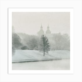 Winter By The Vistula Square Art Print