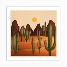 Modern Desert Art 4 Art Print
