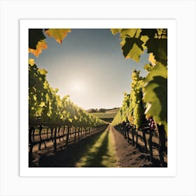 Vineyards In The Sun Art Print