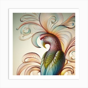 Glass Parrot 3 Art Print