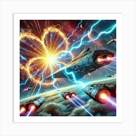 A Sci Fi Depiction Of Solar Shock Pulse Art Print