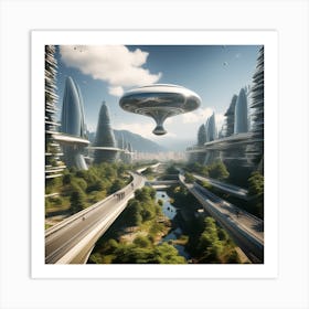 Futuristic Cityscape 156 Art Print