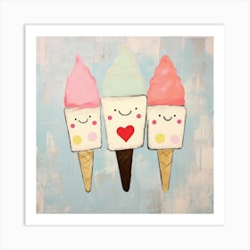 Ice Cream Cones 1 Art Print