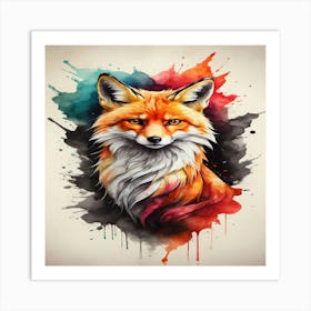 Fox Painting Art Print