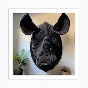 Rhino Head Bohemian Wall Art 1 Art Print