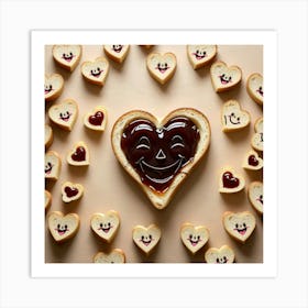 Heart Shaped Bread 5 Art Print