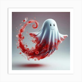 Ghost In Blood 3 Art Print