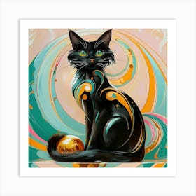 Black Cat Art Print