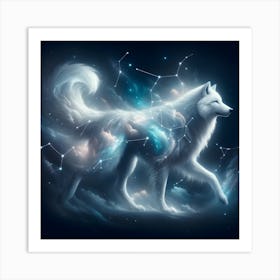 Constellation Wolf Art Print