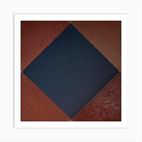 Squares In Red And Blue Art Print