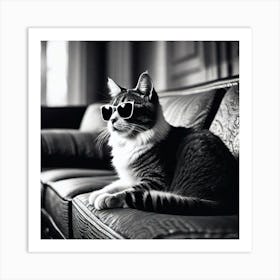 Cat In Sunglasses 1 Art Print