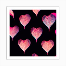 Heart Pattern Art Print