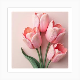 Pink Tulips Art Print