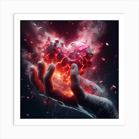 Heart Of Fire 5 Art Print