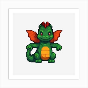 Pixel Dragon 4 Art Print