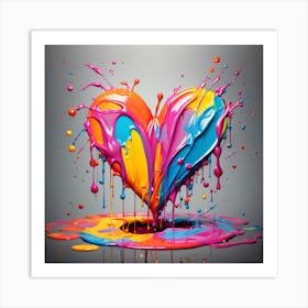 Dropping heart Art Print