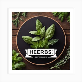 Herbs Logo 5 Art Print