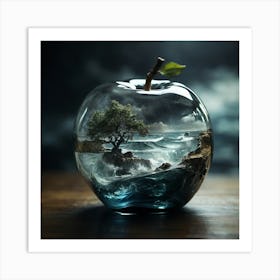 Apple In Glass Art Print