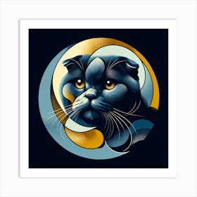 Scottish Fold Cat 03 Art Print