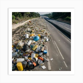 Garbage On The Road 3 Art Print