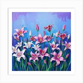 Pink Lilies Art Print