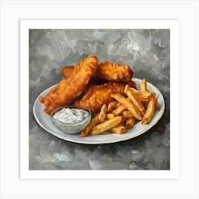 Fish And Chips Art Print