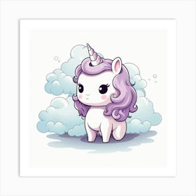 Cute Unicorn 81 Art Print