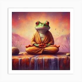 Frog Meditation Art Print