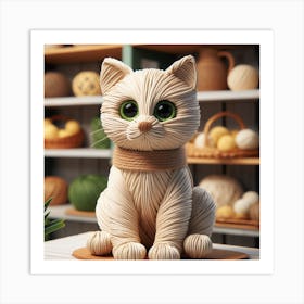 A kitten made of rope Art Print