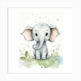 Baby Elephant Art Print