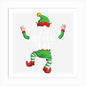 Archery Elf Family Matching Christmas Pajamas Pjs Xmas Men Art Print