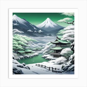 Winter in Japan Art Print