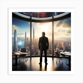 Futuristic Cityscape 213 Art Print