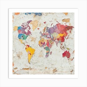 World Map Art 24 Art Print