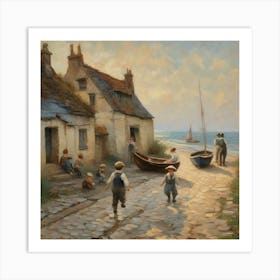 seaside village 4 Art Print